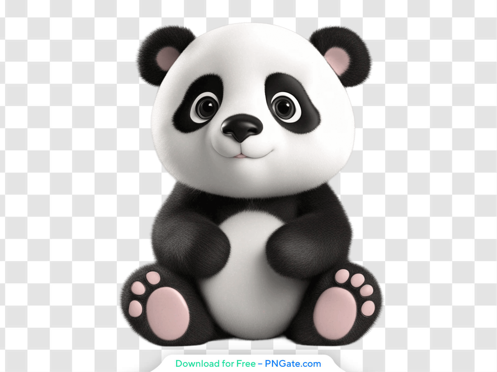 Cute Panda Baby 3D PNG Image Download For Free PNGate