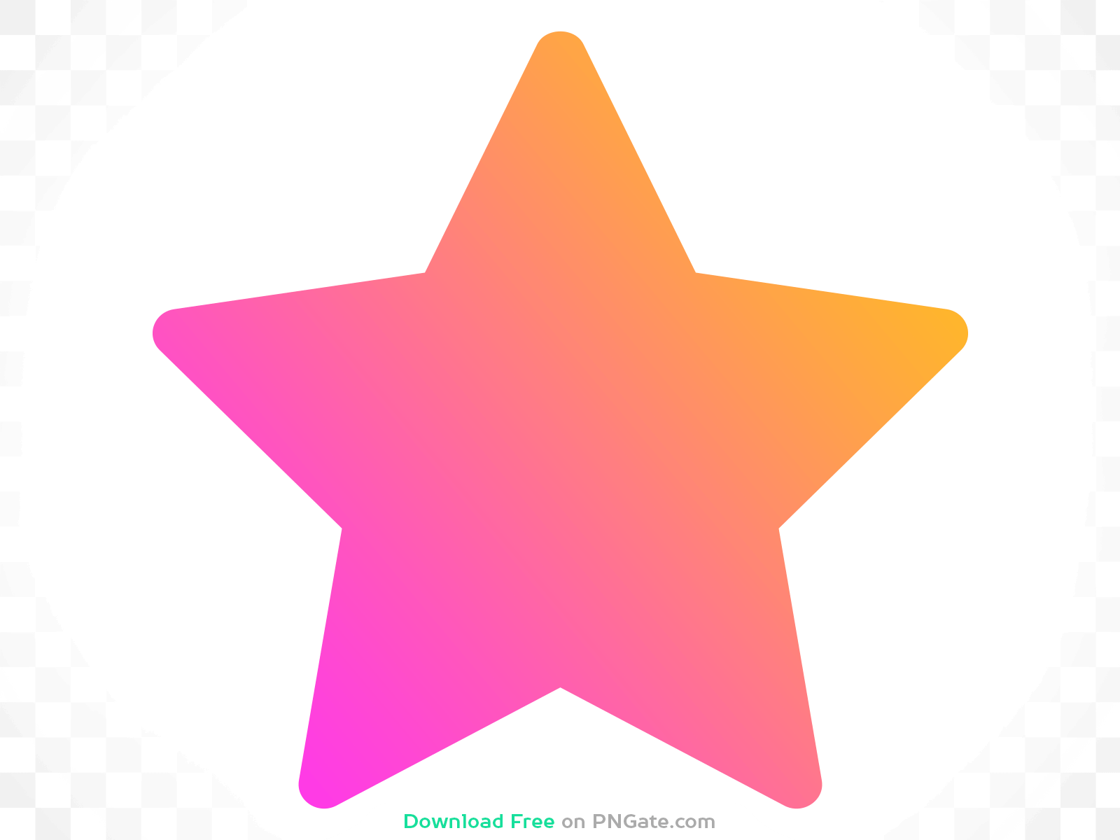 Yellow-Pink Gradient Star