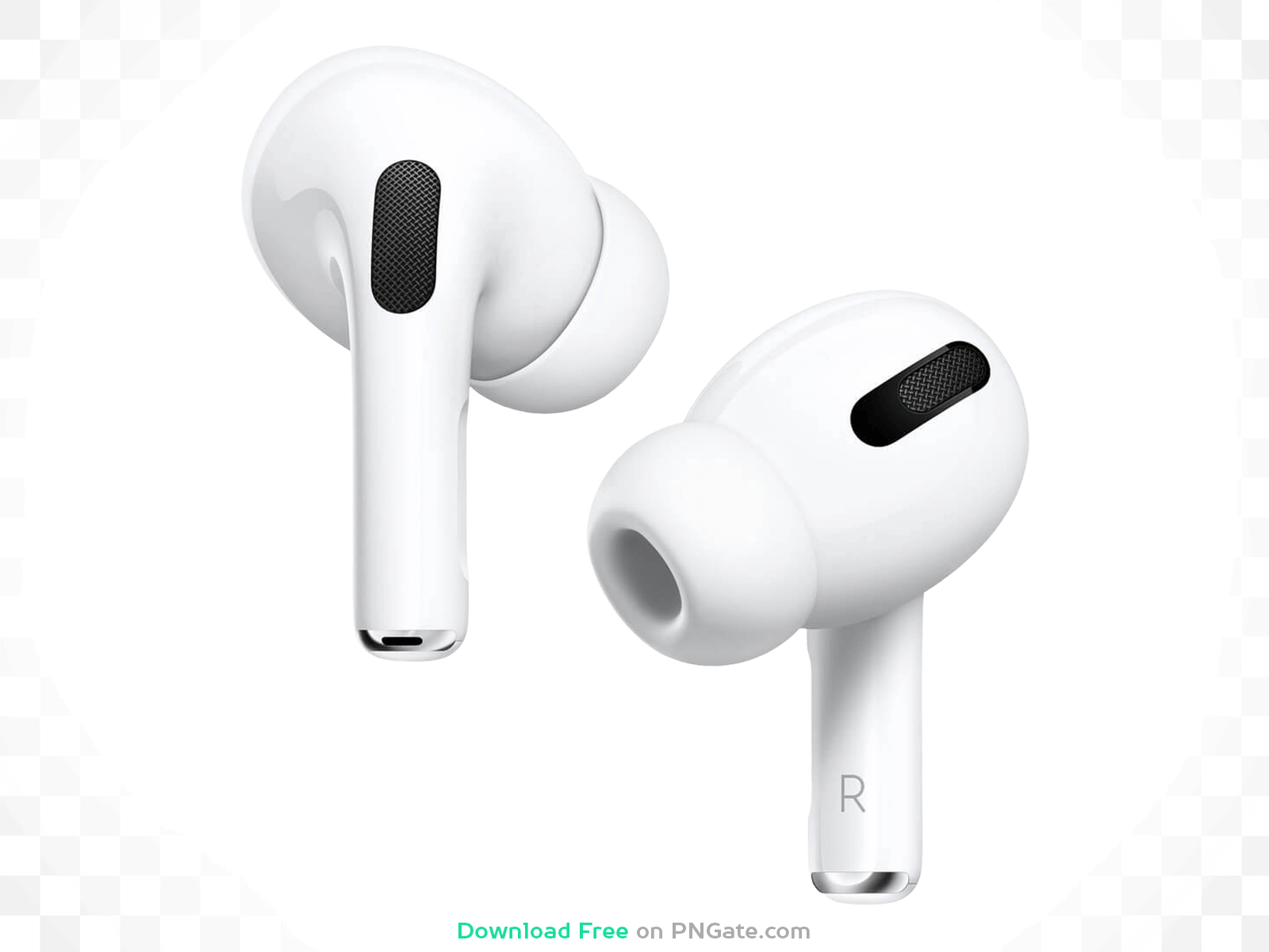 白色 Airpods 耳机，分辨率良好