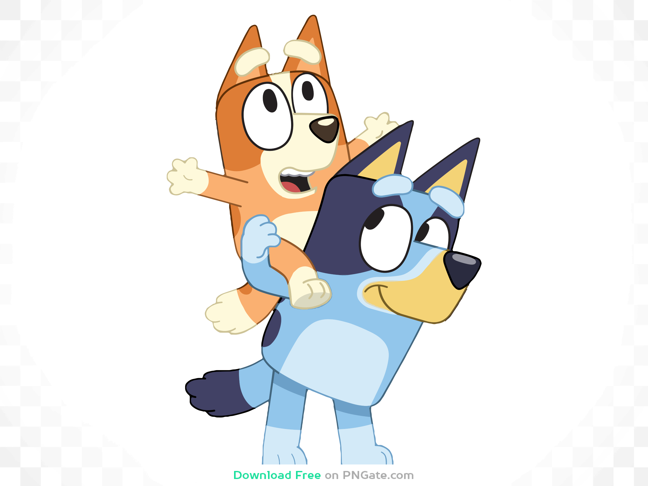 Bluey carrying Bingo – A Bluey PNG PNG Image Download for Free – PNGate