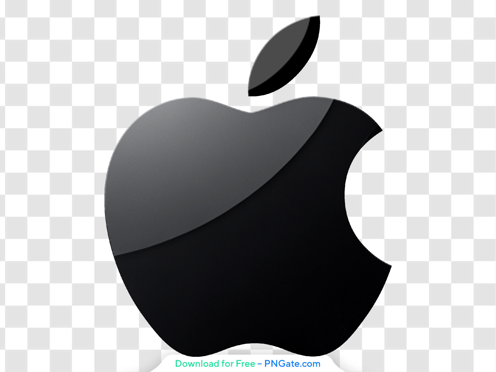 Apple Logo Black Icon With Reflections Free PNG PNGate