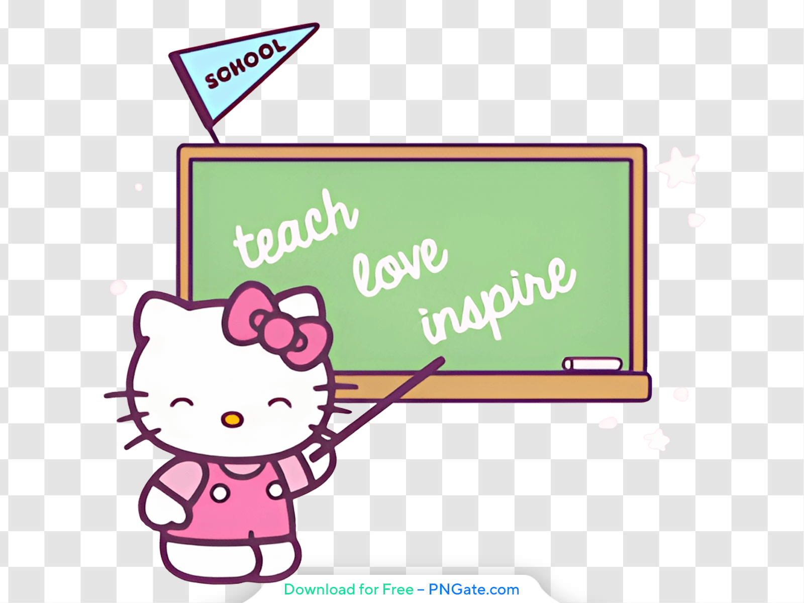 Hello Kitty School Clipart